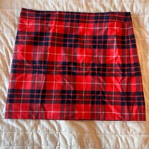 Red and Navy Plaid Women's Skirt